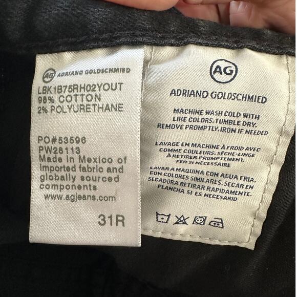 AG Black Alexxis Boot High Rise Vintage Boot Jeans Raw Hem 31 - Picture 11 of 16